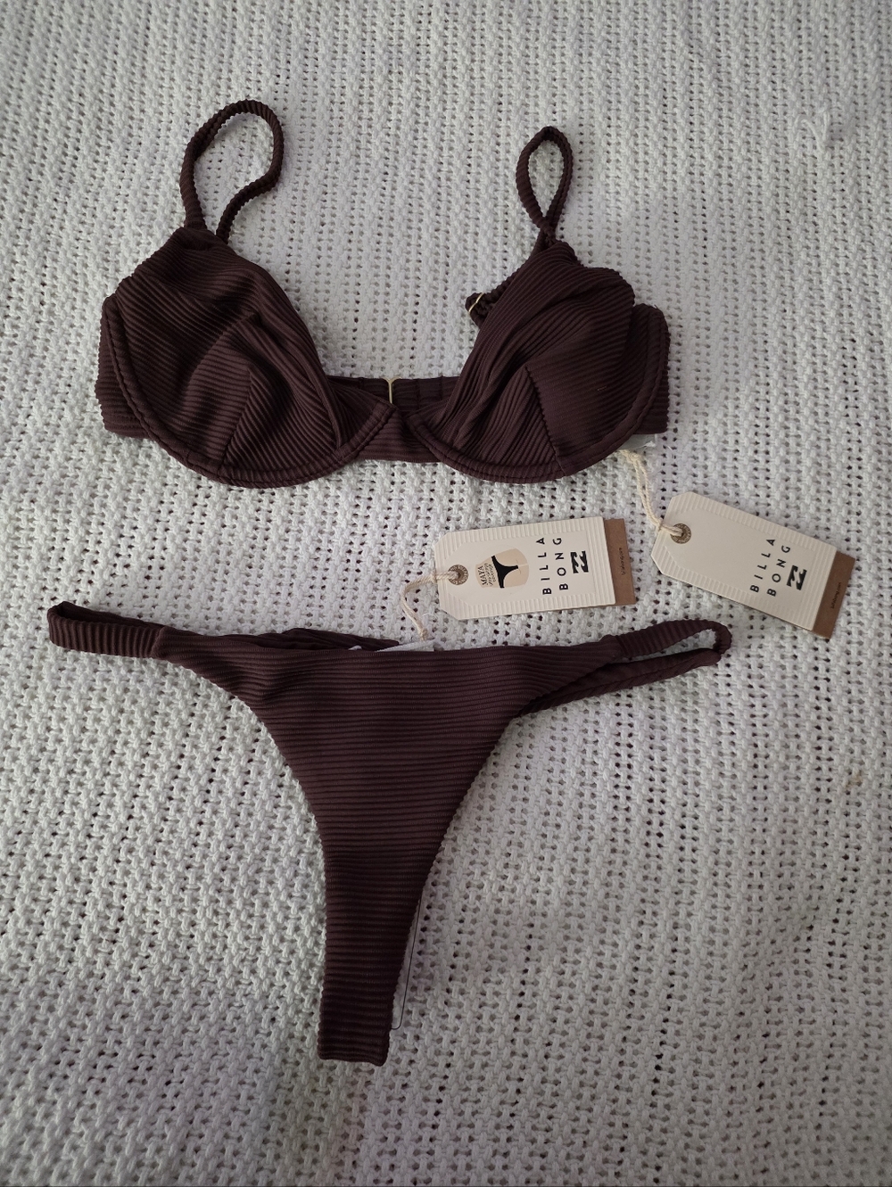 Billabong Bikini Tanlines Morgan Underwire & Maya Bottom Kona Brown